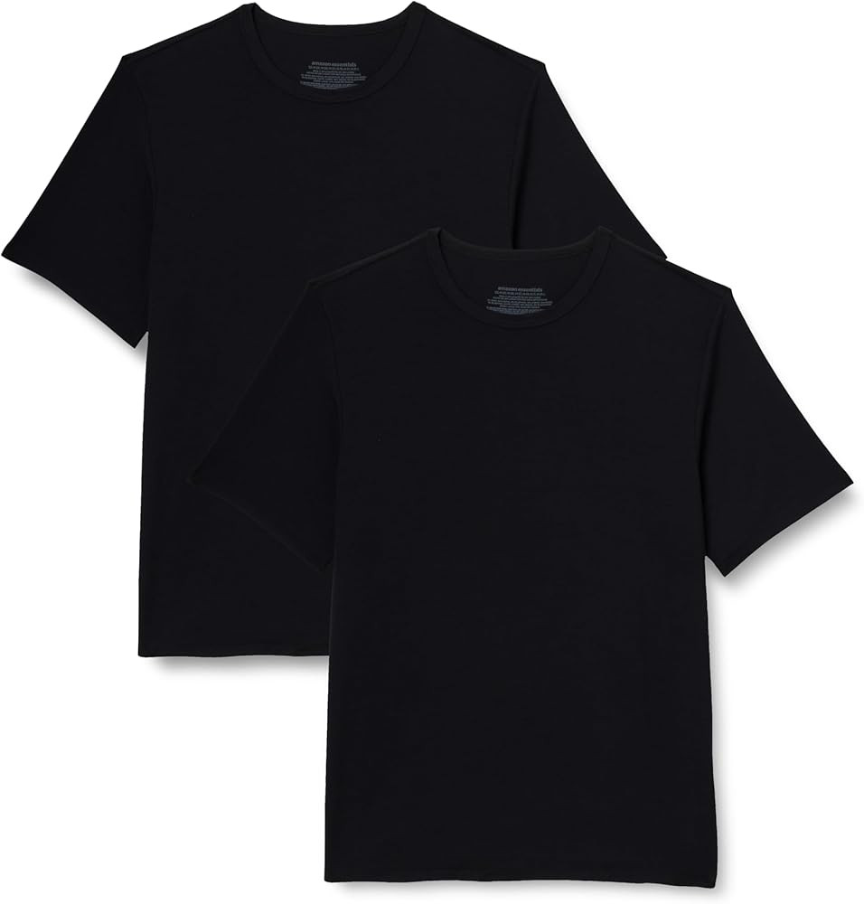 Amazon.com: Amazon Essentials Men's Short Sleeve Super Soft Modal Crew Neck Undershirt, Pack of 2... | Amazon (US)
