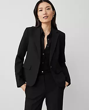 The Notched One Button Blazer in Seasonless Stretch | Ann Taylor (US)
