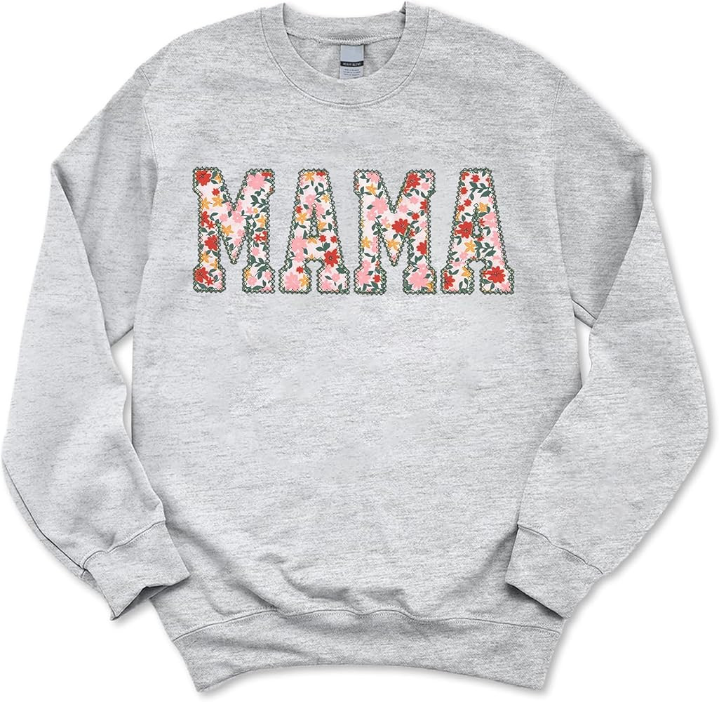 Personalized Embroidered Applique Grandma Sweatshirt Custom Nana Mimi Granny Mamaw Mama Women Gif... | Amazon (US)
