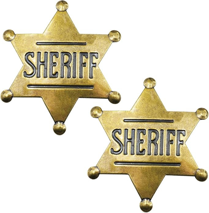 Sheriff Badges, Metal Sheriff Badge for Kids Girls and Adult, Western Police Vest Badge, Sheriff ... | Amazon (US)