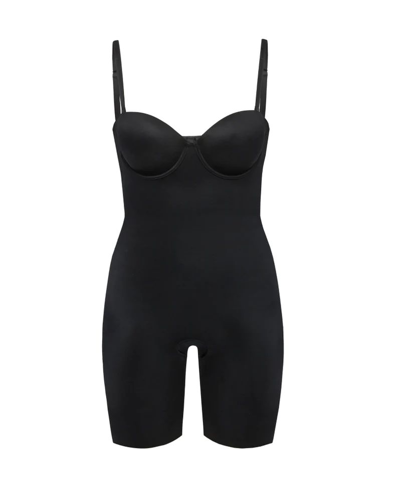 Suit Your Fancy Strapless Cupped Mid-Thigh Bodysuit | Spanx