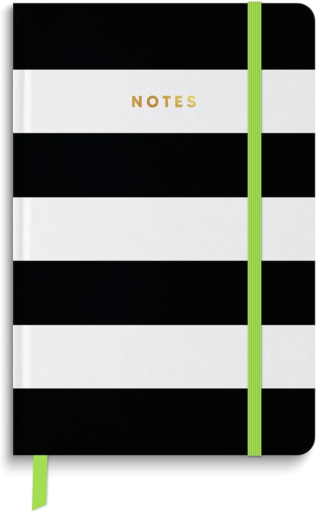 Astrobrights Casebound Journal, Hardcover, Black & White Stripes, 5.5" x 8.25", Bright Colored Pa... | Amazon (US)