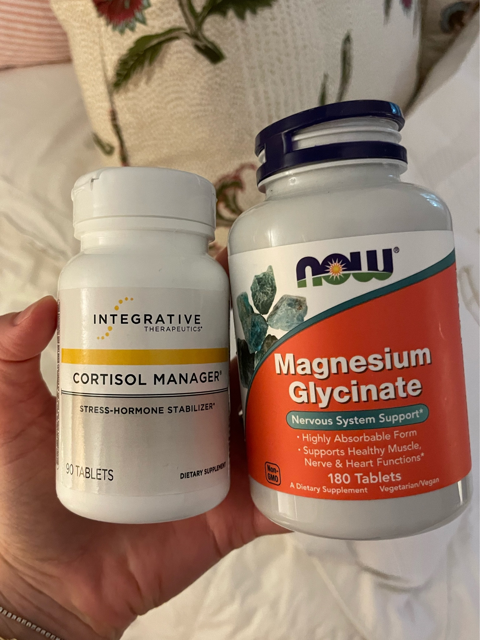 Sleep staples! Cortisol manager is not pregnancy/nursing safe- and always consult a doctor before using new supplements 