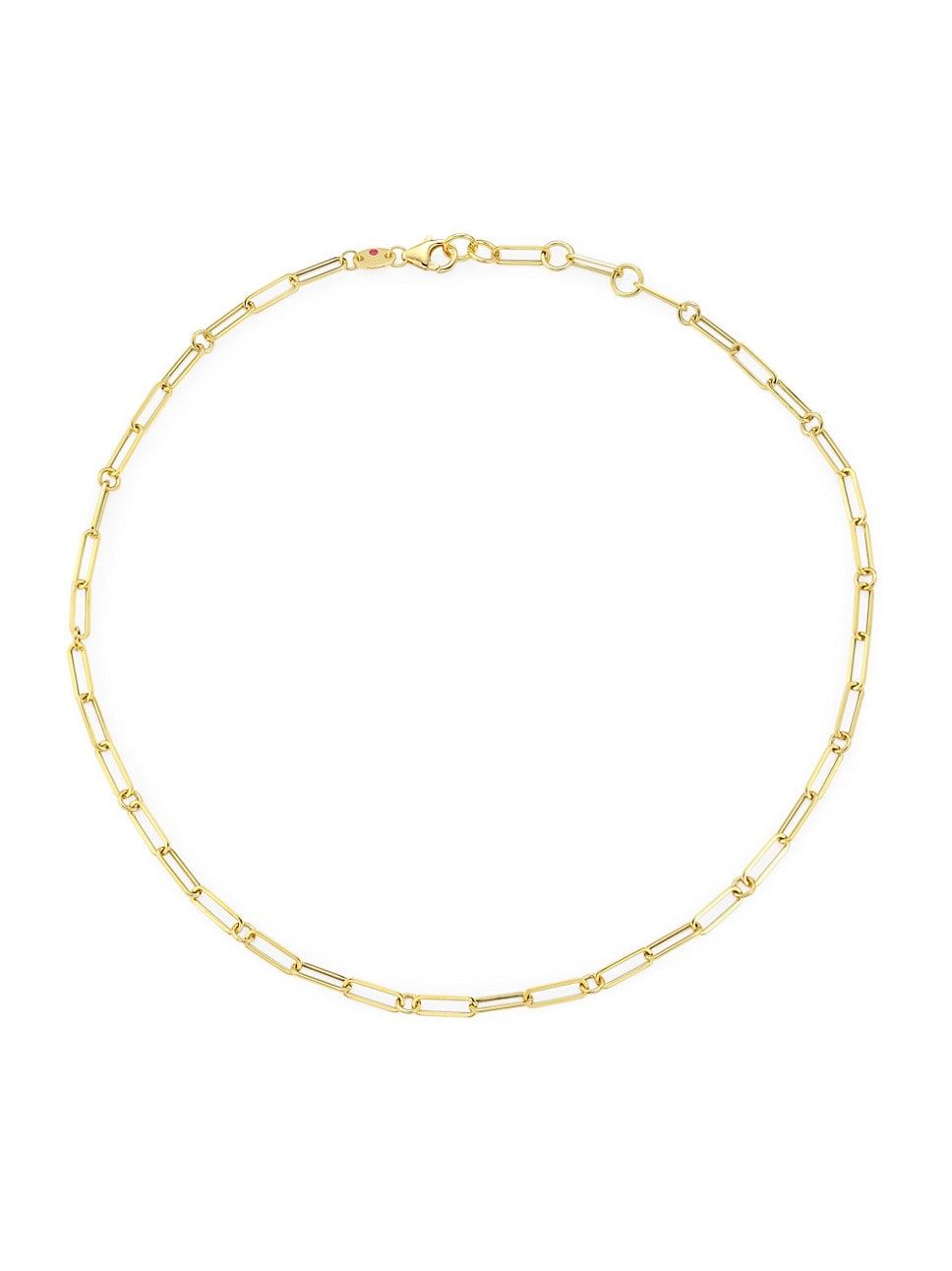 18K Yellow Gold Paperclip Chain Necklace, 17" | Saks Fifth Avenue