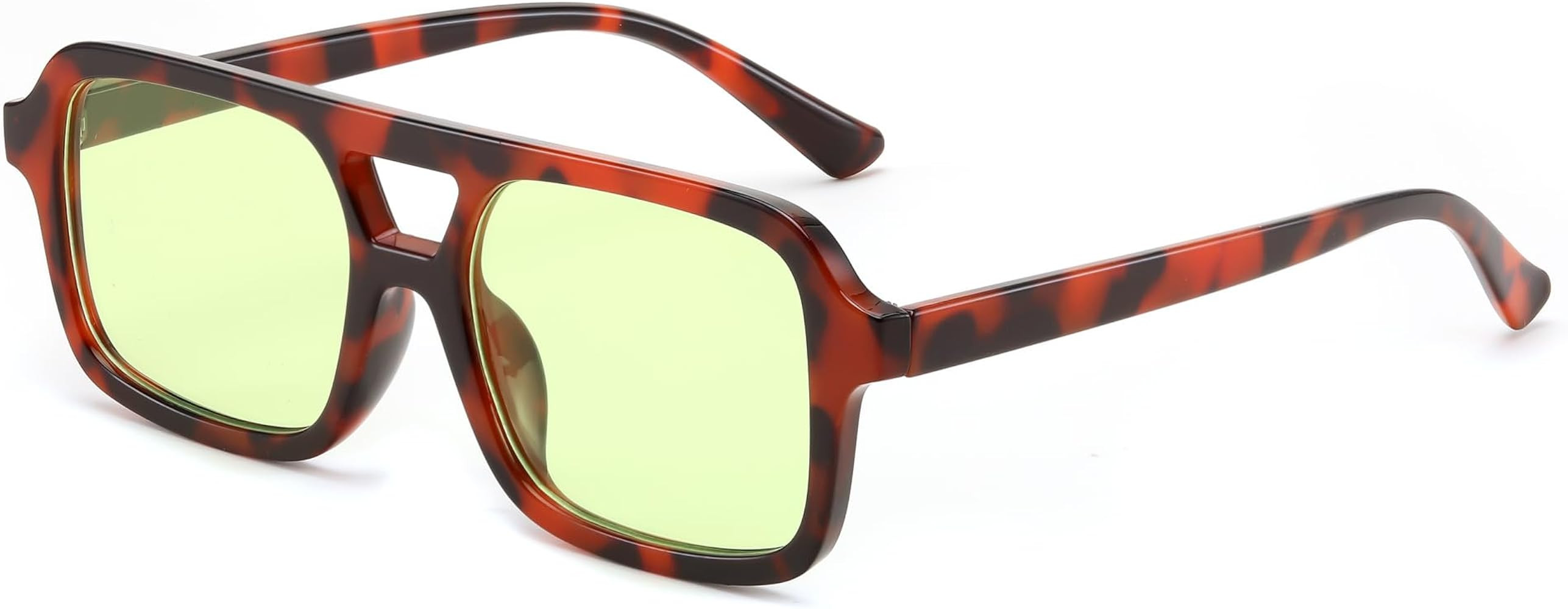 FEISEDY Retro 70s Aviator Sunglasses for Women Men Trendy Flat Square Frame UV400 Sunglasses B017... | Amazon (US)