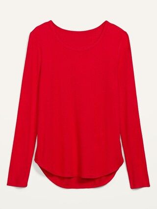 Cozy Plush-Knit Long-Sleeve Tee for Women | Old Navy (US)