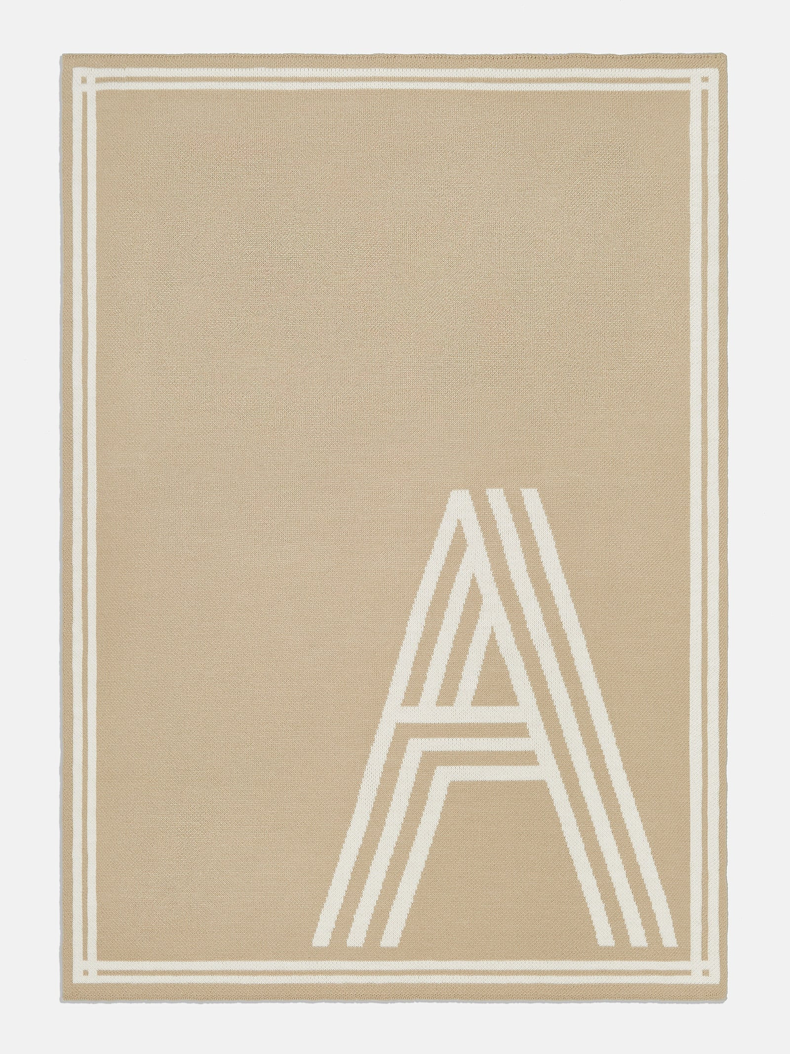 Letter Together Custom Blanket - Natural / Beige | BaubleBar (US)