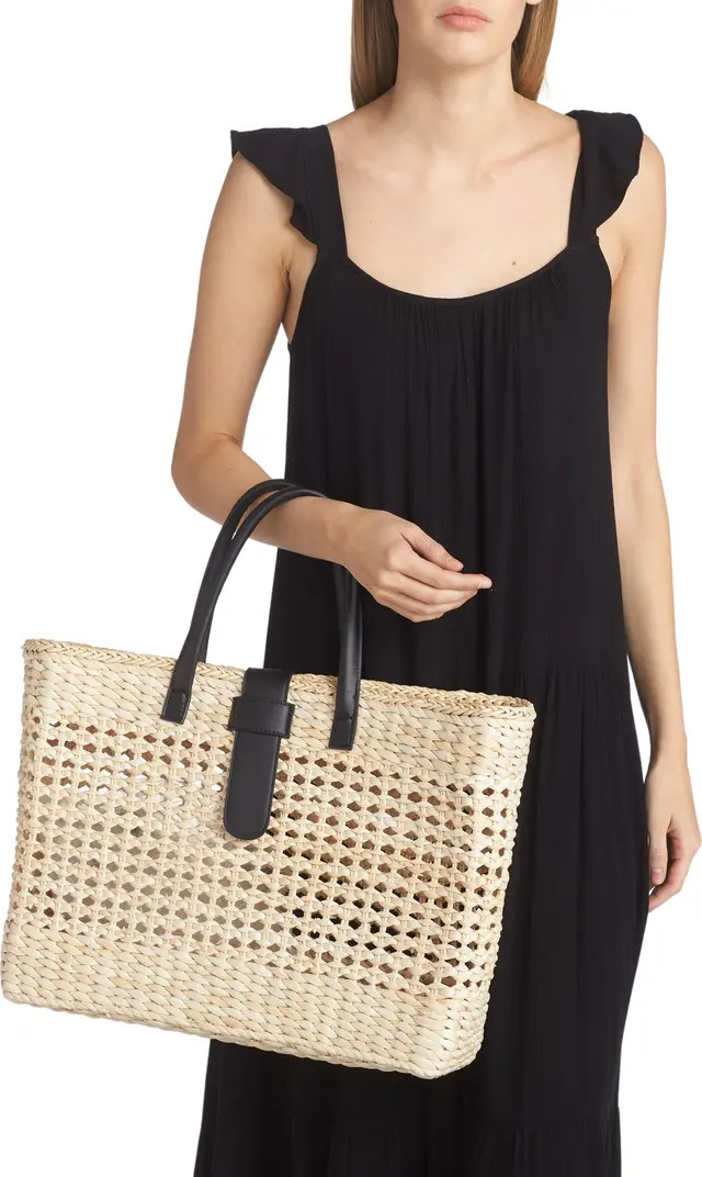Oversize Jules Rattan Tote | Nordstrom