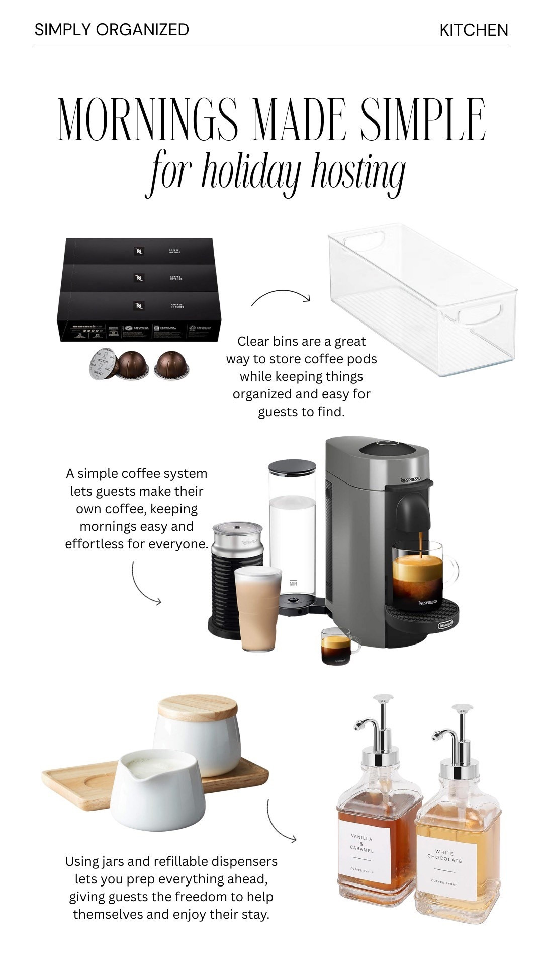 Create a simple coffee bar for guests so mornings run smoothly. Using jars and refillable dispensers lets you prep everything ahead, giving guests the freedom to help themselves and enjoy their stay.

#LTKHome