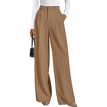 PRETTYGARDEN Womens Wide Leg Dress Pants 2025 Business Casual Flowy Work Palazzo Pants High Waist... | Amazon (US)