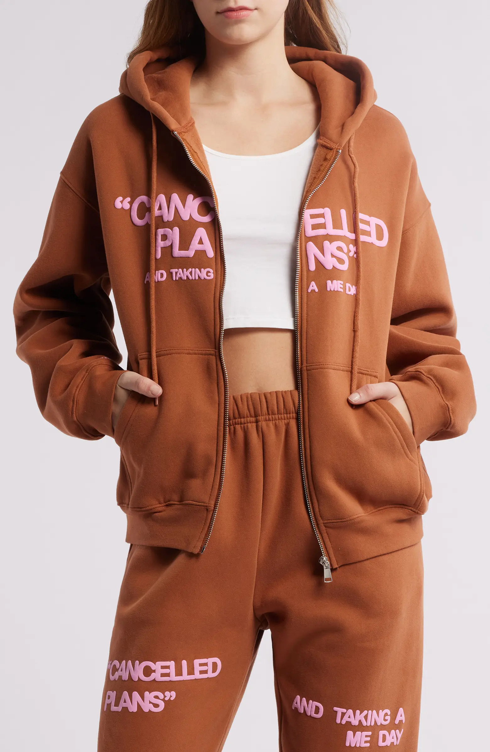 Me Day Fleece Graphic Zip Hoodie | Nordstrom