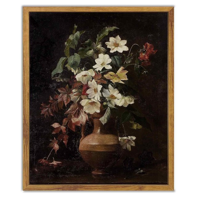 Drsoum Retro Floral Canvas Wall Vintage Flower Classical Painting Room Decor for Hallway Bedroom ... | Walmart (US)