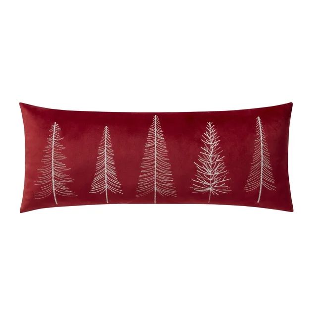 My Texas House Holiday Tree 12" x 28" Red Velvet Decorative Pillow Cover | Walmart (US)
