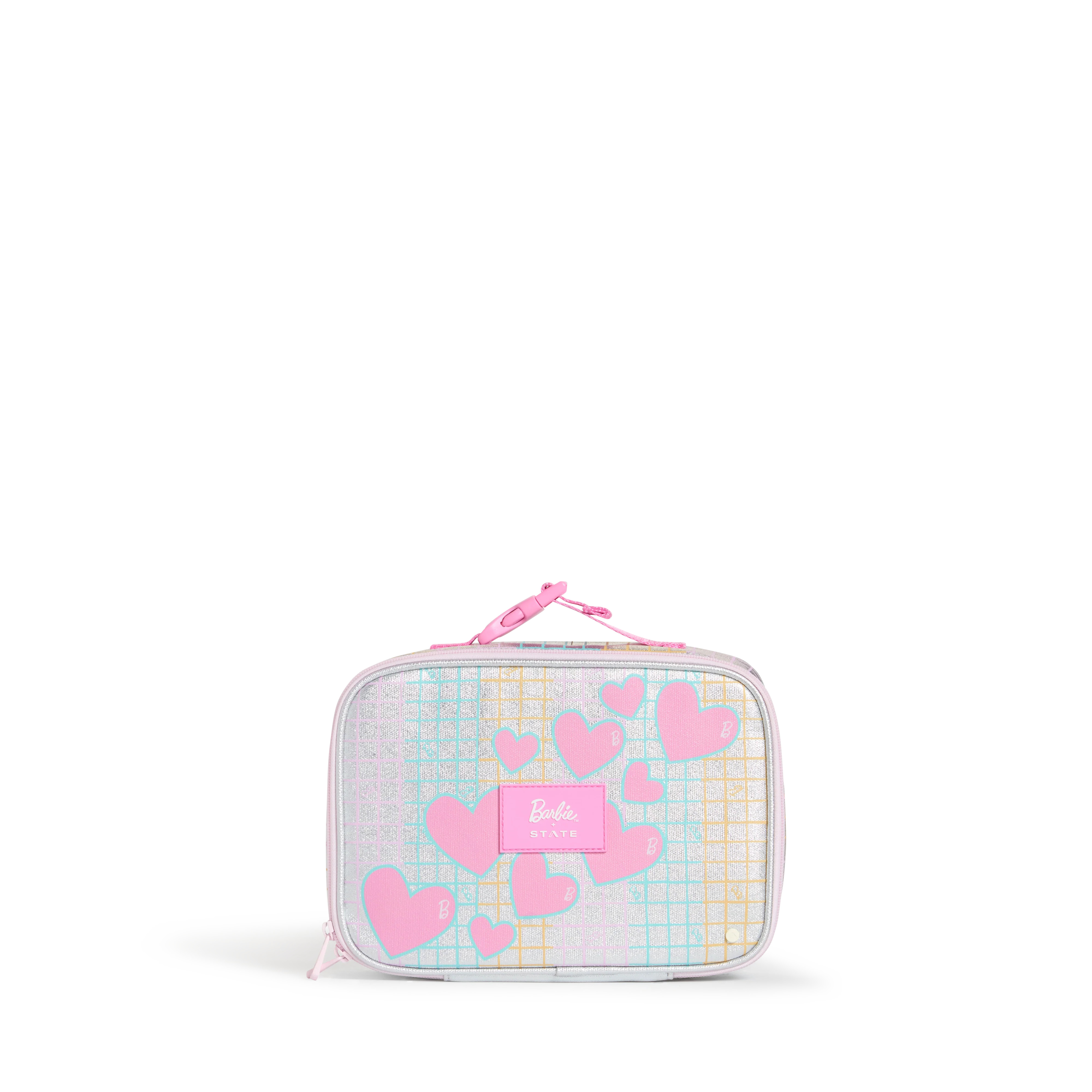 STATE Bags | STATE x Barbie\u2122 Rodgers Lunch Box Barbie Multi Grid & Hearts | STATE Bags