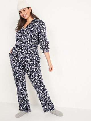 Matching Printed Flannel Pajama Set for Women | Old Navy (US)