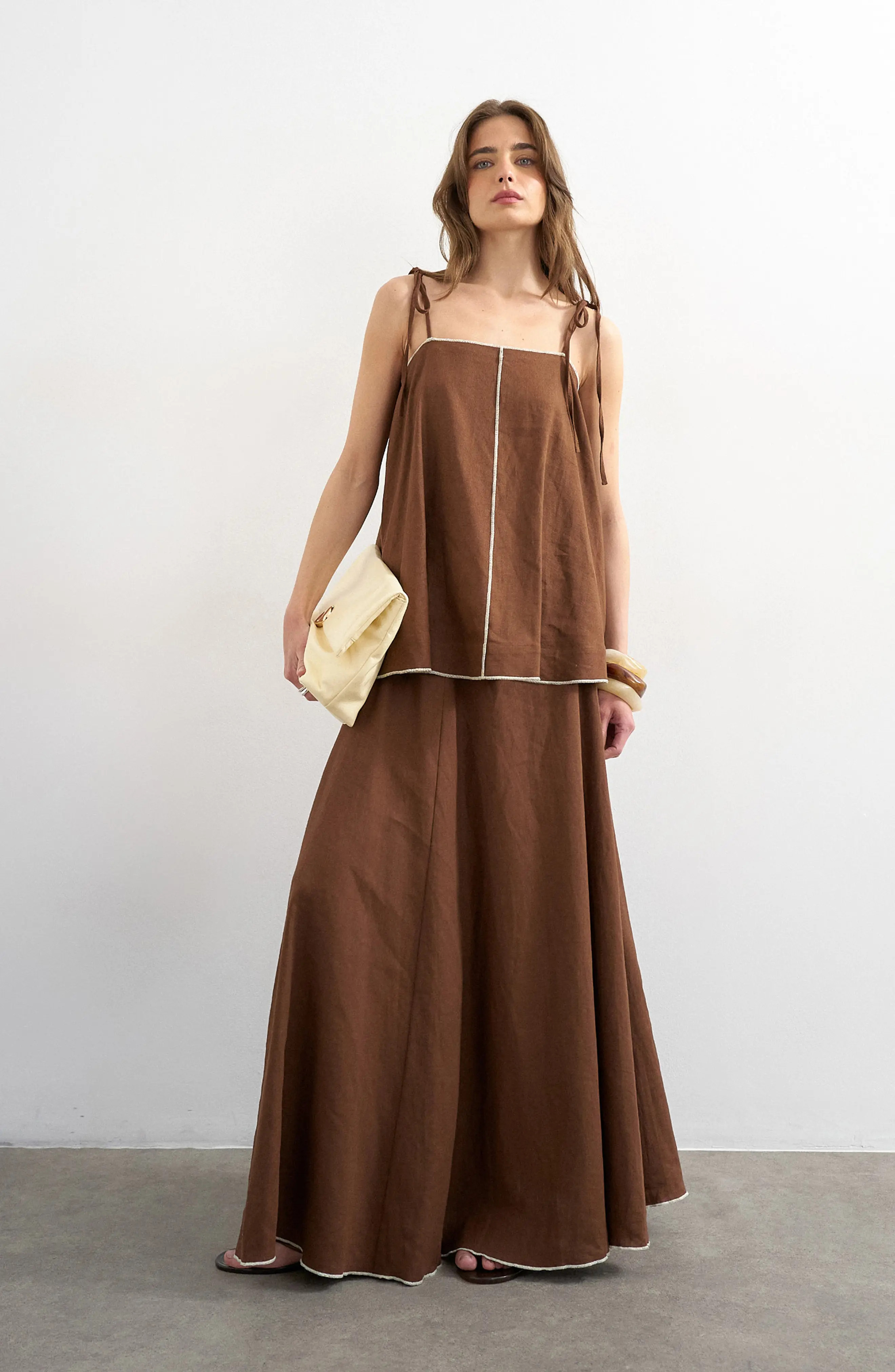 Topshop Linen Blend Maxi Skirt (Women) | Nordstrom | Nordstrom