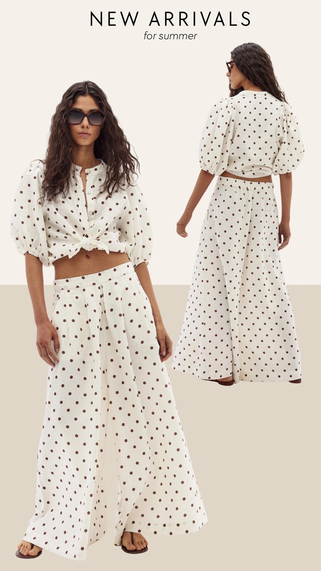 Polka dot pant set for summer