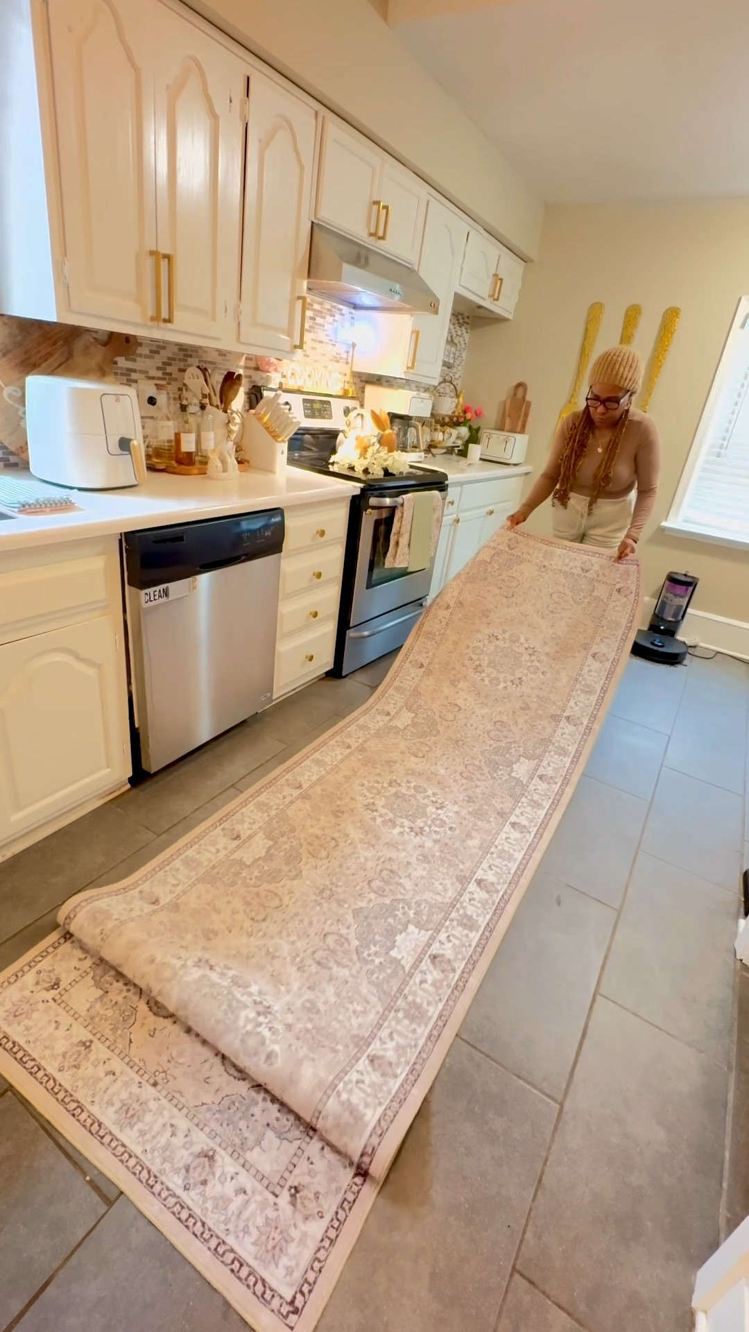 Hallway Washable Runner Rug - 3x10 Kitchen Rugs Entryway Rug Runner Vintage Soft Floor Mat Non Slip Indoor Farmhouse Carpet for Bathroom Living Room Bedroom (3 X 10, Beige)

#LTKSaleAlert #LTKSpringSale #LTKHome