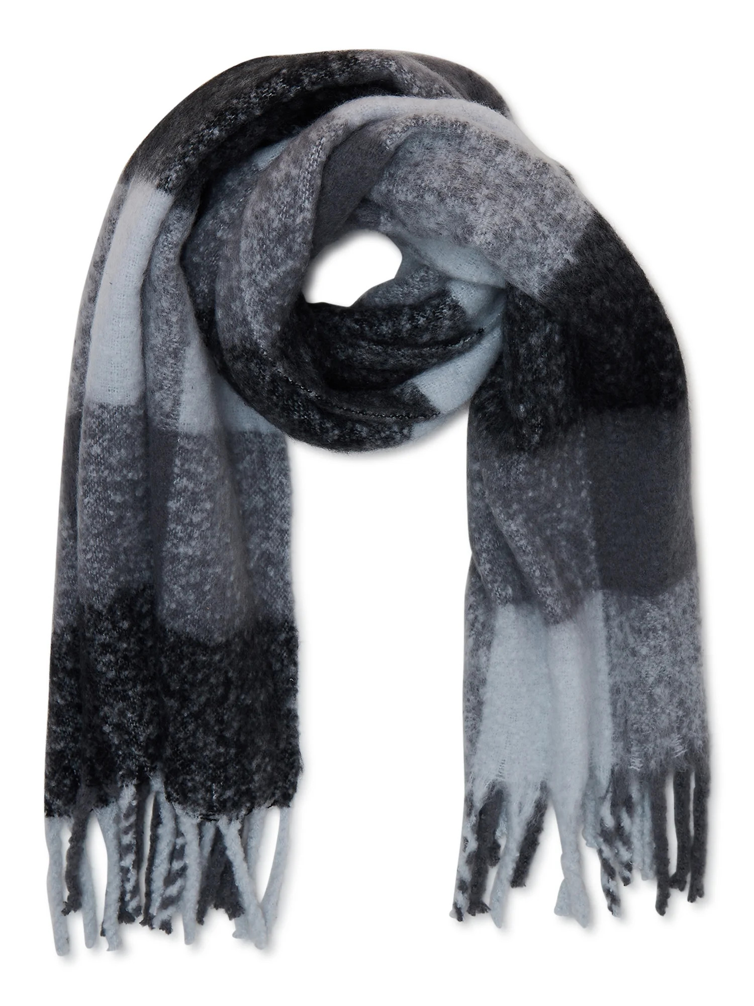 Time and Tru Women’s Brushed Plaid Scarf | Walmart (US)