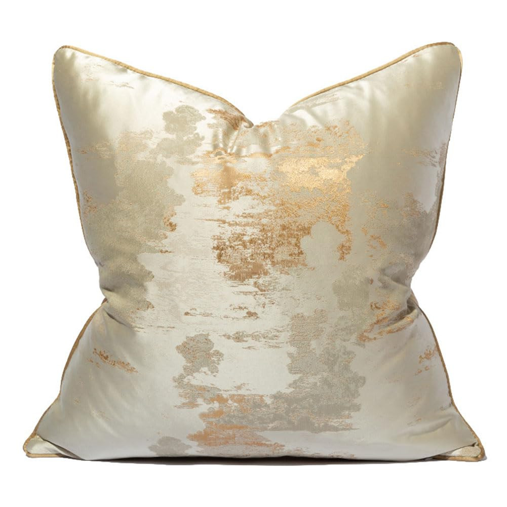 vctops Gold Decorative Luxurious Throw Pillow Covers Jacquard Square Cushion Cases Pillowcase for... | Amazon (US)