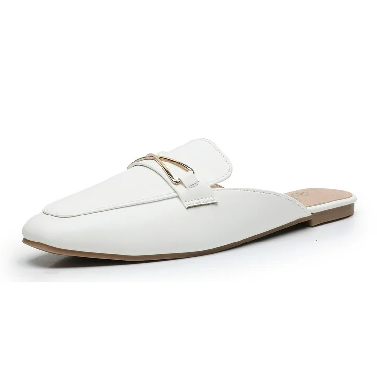 Apakowa Mules for Women Flats Comfortable Slip on Women Mules Pointed Toe Backless Loafers Shoes | Walmart (US)
