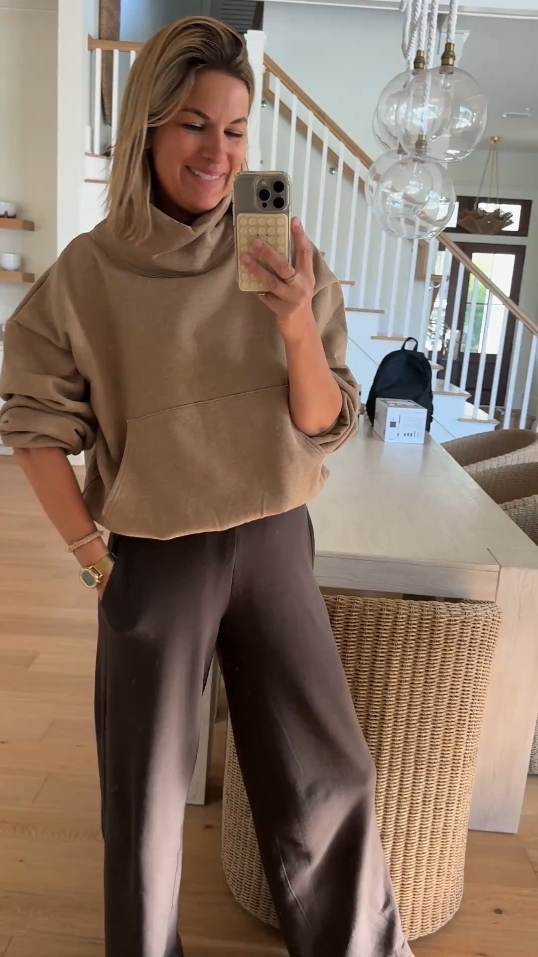 My current favorite cozy pieces for lounging at the house.  Small sweatshirt and small tall sweatpants. I am 5’11”.

#LTKSaleAlert #LTKTall #LTKmomlife