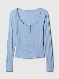 Cropped Pointelle Cardigan | Gap (US)