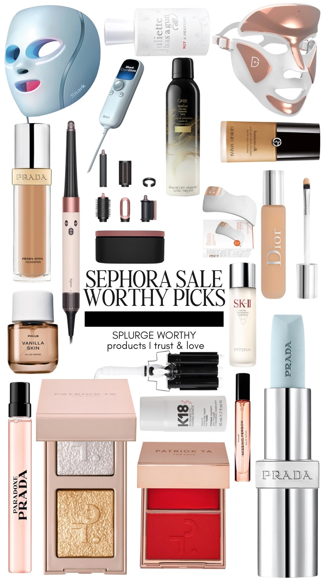 SEPHORA SALE WORTHY INVESTMENTS: PRODUCTS WORTH THE SPLURGE

I wear this Prada lip balm every day as it’s a nice alternative to lipstick which requires constant reapplication. It’s also a great idea budget wise as it allows for refills at a discounted price! The rest of these products are also incredible.

They include concealer that’s acne friendly AND covers without looking caked on, perfume that’s elegant and versatile and gets compliments from both men and women, blush that looks natural on any skin tone, my Dyson Airdrop that I use DAILY on straight fine hair (holds style), and so much more including serums that actually give results.

#LTKSaleAlert #LTKBeauty