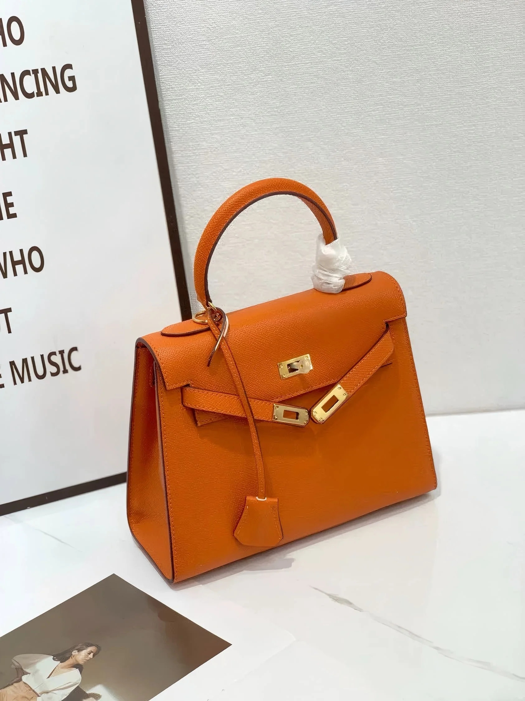 2024 New Vertical Keli Bag, Cowhide Single Shoulder Carrying Large Capacity Women'S Bag, Fashion ... | Walmart (US)