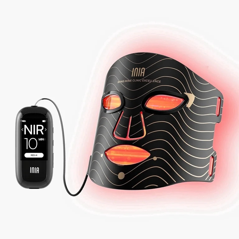 INIA 4 Modes LED Red Light Therapy Face Mask with 850nm NIR Red Blue Light, 2600mAh Rechargeable ... | Walmart (US)