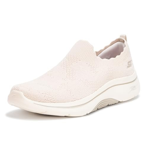 Skechers Women's Go Walk Arch Fit 2.0 Rosa Linda Sneaker, Natural, 10 | Amazon (US)
