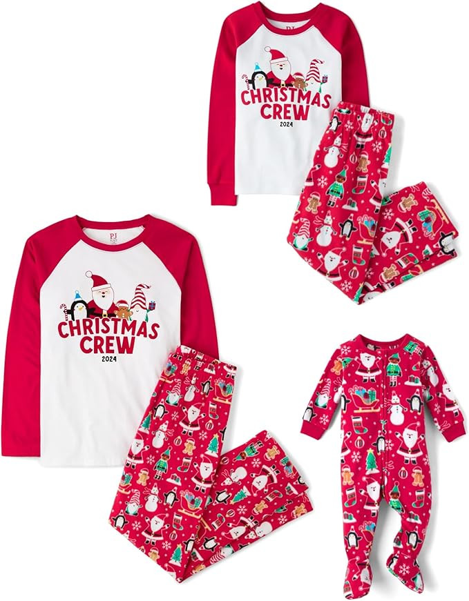 The Children's Place Kids' 2 Piece Christmas Pajamas, Fleece | Amazon (US)
