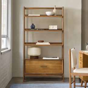 Mid-Century Bookshelf w/ Drawer (38") | West Elm (US)