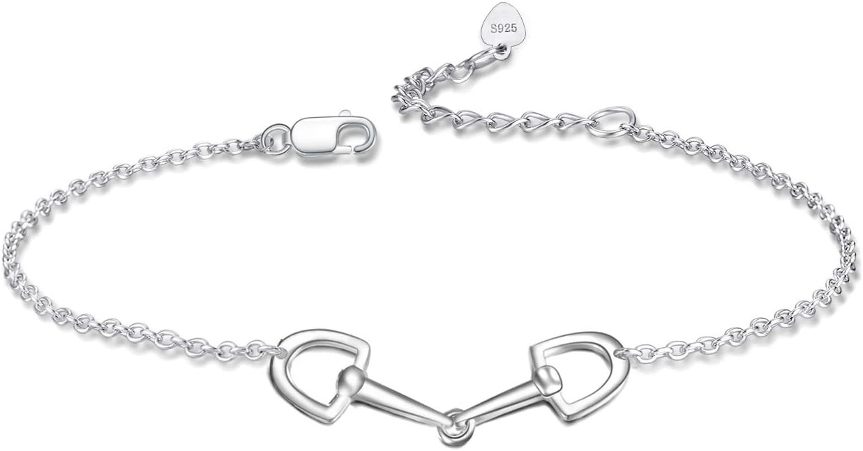 YFN Horse Snaffle Bit Sterling Silver Adjustable Bracelet for Horse Lover Gift for Women | Amazon (US)