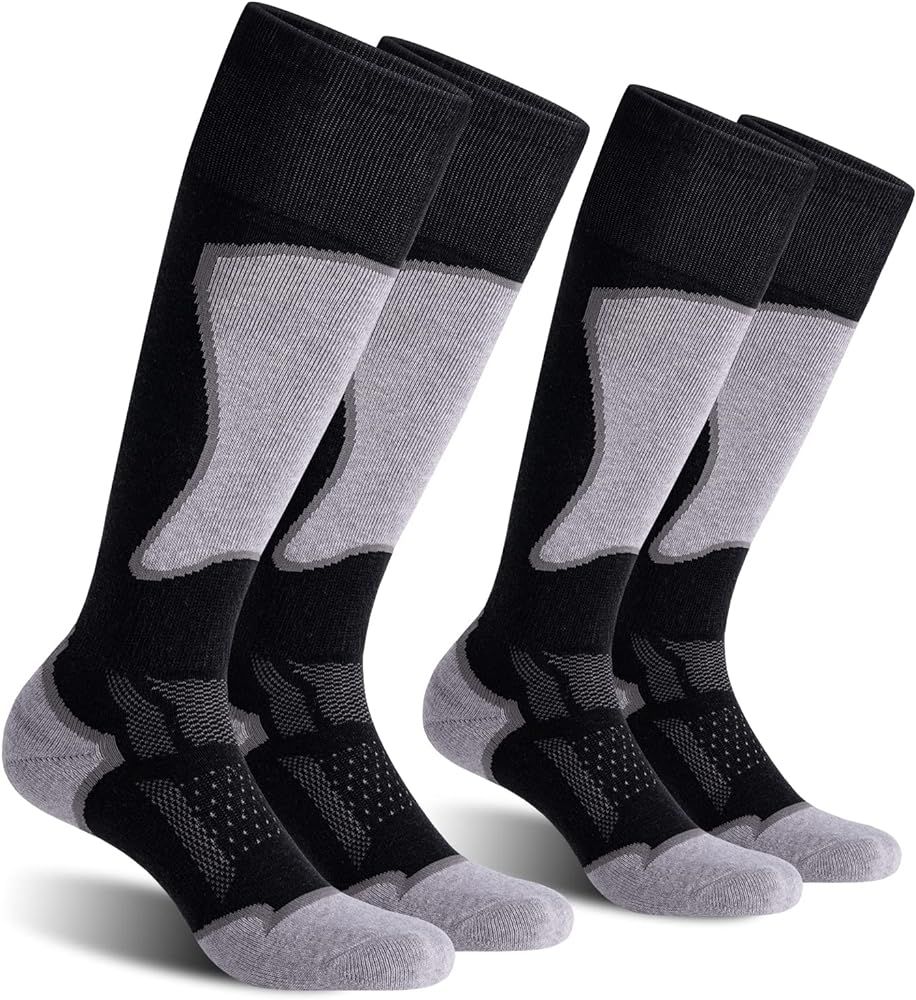2/3 Pack Women's Ski Socks for Skiing Snowboarding Warm Winter Thermal Socks | Amazon (US)
