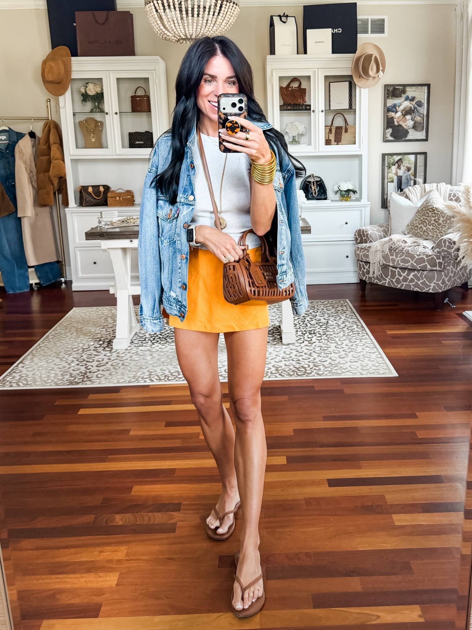Wearing a small skort, tank and jacket 

#LTKSeasonal #LTKootd