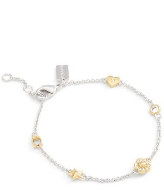 COACH Signature Tea Rose Heart Strand Line Bracelet | Dillard's | Dillard's
