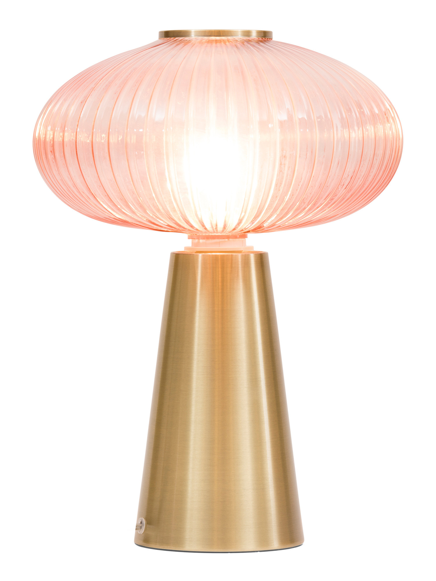 16in Ribbed Glass Metal Uplight Lamp | Lighting | Marshalls | Marshalls