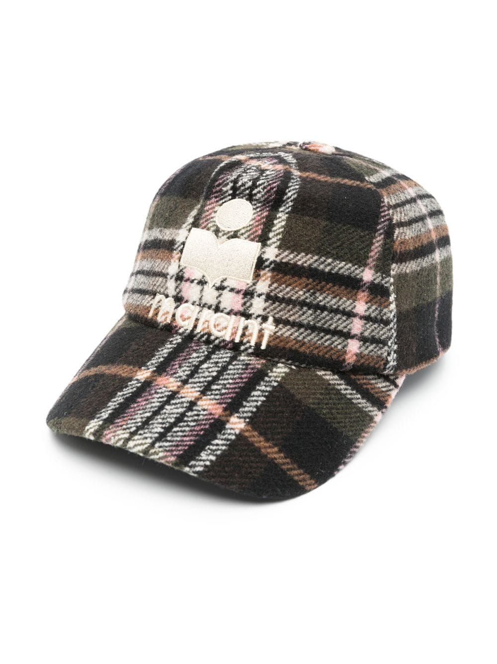 Isabel Marant Tyron embroidered-logo Checked Cap - Farfetch | Farfetch Global