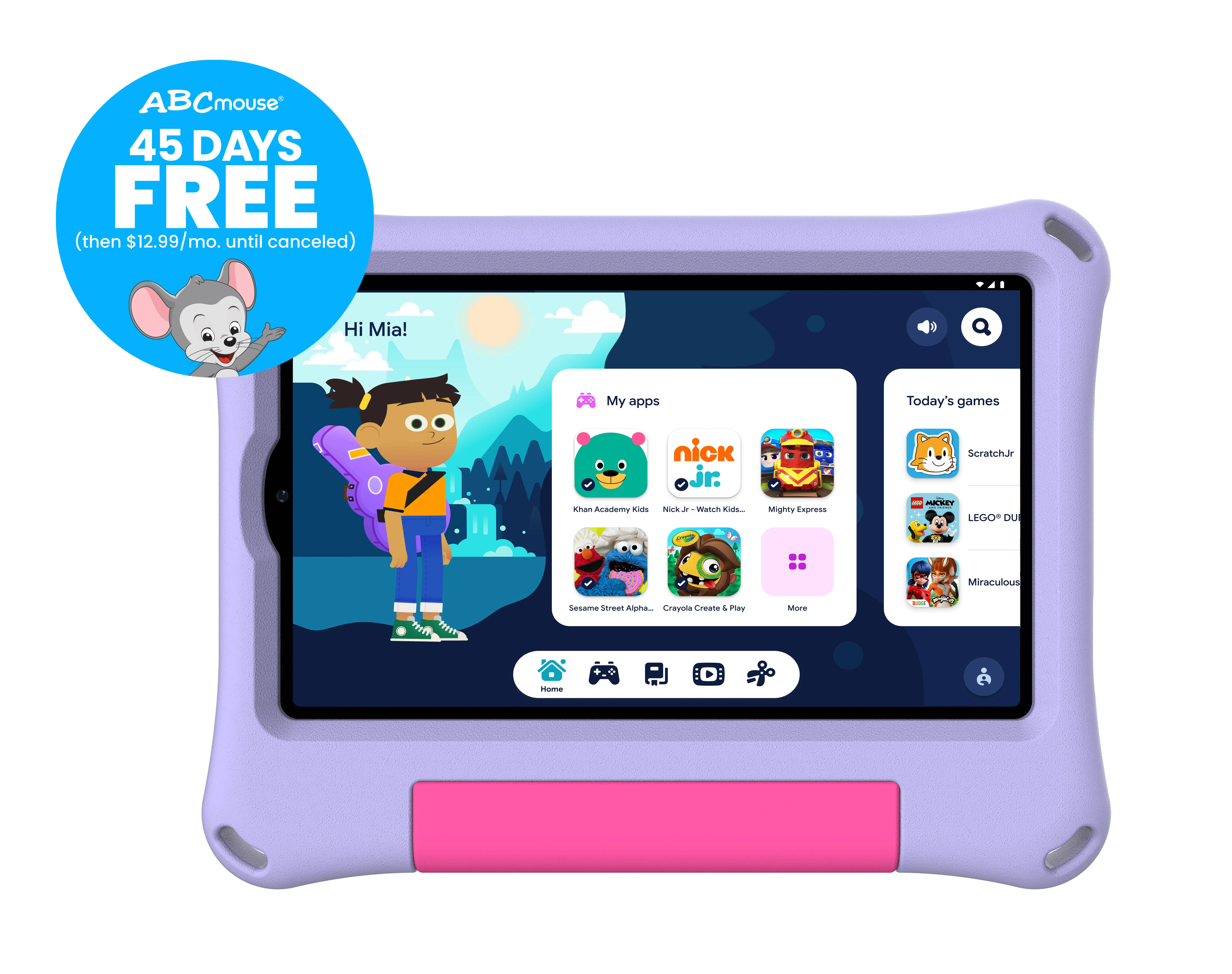 onn. 8" Kids Tablet, 32GB, (2024 Model) - Lavender - Walmart.com | Walmart (US)