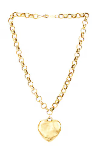 Puffy Heart Necklace in Gold | Revolve Clothing (Global)