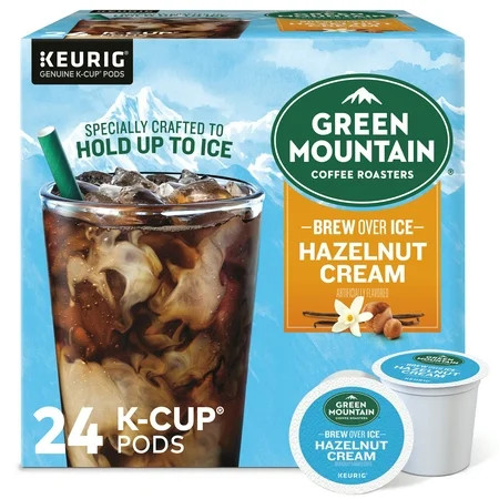 Green Mountain Coffee Roasters Brew Over Ice Hazelnut Cream Single Serve Keurig K-Cup Pods Flavored  | Walmart (US)