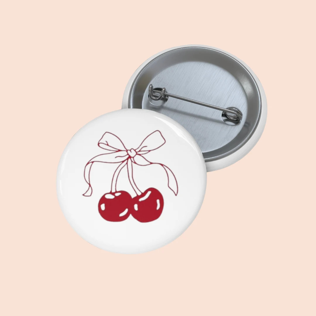 Coquette Pin Coquette Bow Pin Cherry Pin Cute Backpack - Etsy | Etsy (US)