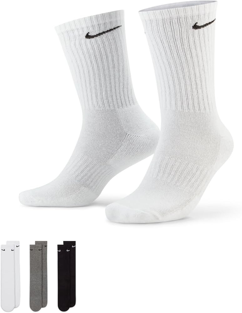 Amazon.com: Nike Unisex Everyday Cushioned Training Crew Socks (3 Pairs), Multi-Color, Small : Cl... | Amazon (US)