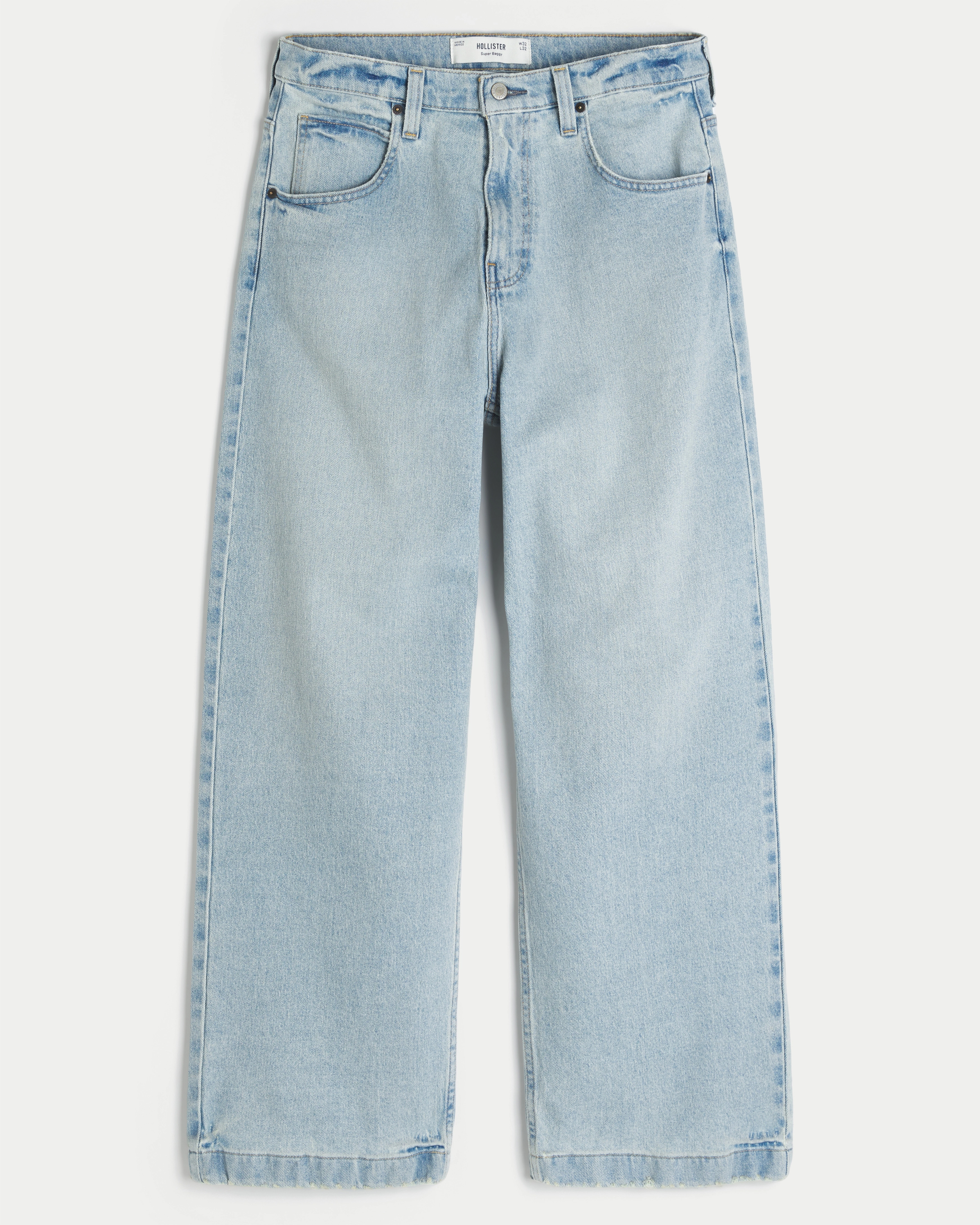 Light Wash Super Baggy Jeans | Hollister (US)