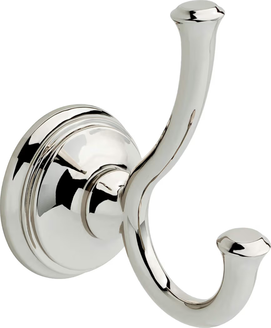 Delta Cassidy (1-Pack) Towel Hooks Polished Nickel Double Bathroom J Hooks Wall Mounted for Robes... | Amazon (US)