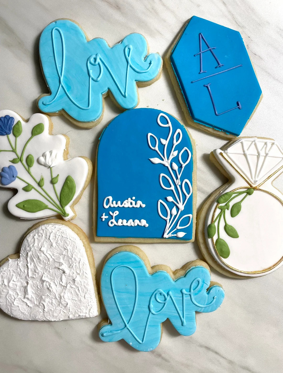 Custom Floral Wedding Cookies - Etsy | Etsy (US)