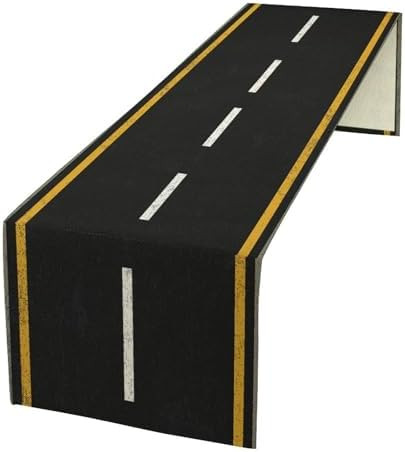 Railroad Track Aisle Table Runner Train Party Decorations Empty Highway Asphalt Road, Empty Highw... | Amazon (US)