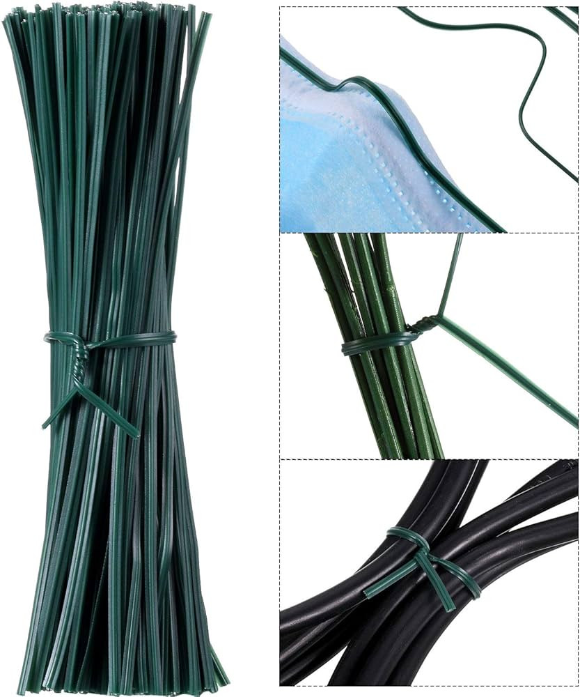 Amazon.com : WILLBOND 200 Pieces 4.72 in Wire Twist Flexible Plant Ties, Nose Clips Nose Bridge B... | Amazon (US)