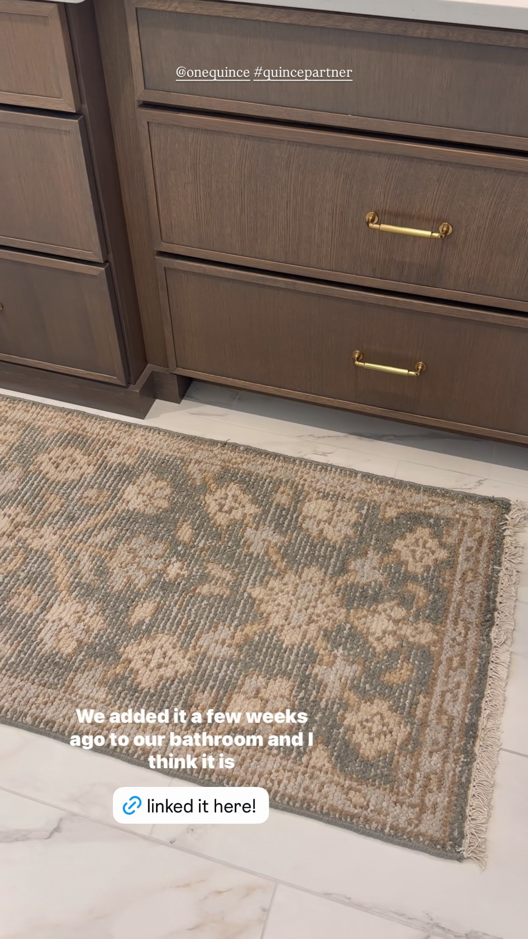 Beautiful runner from @Quince! I love the color and style of this hand-knotted wool runner. I linked a few more vintage style runners below! #QuincePartner